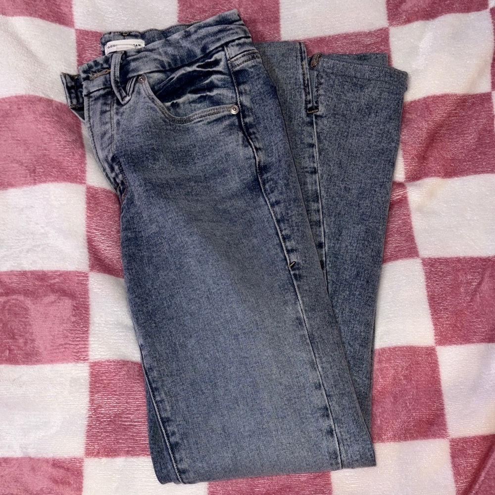 Good American Classic Denim Straight Leg Jeans